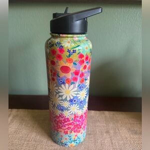 Natural Life XL Stainless Steel Colorful Floral Insulated Water Bottle Boho